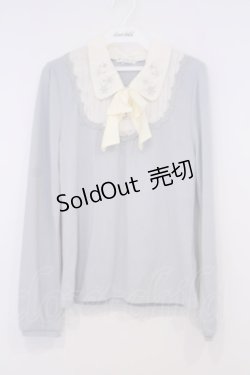 画像1: axes femme / 雪の結晶キラキラプルオーバー M サックス O-26-02-03-1012-AX-TO-IG-OS