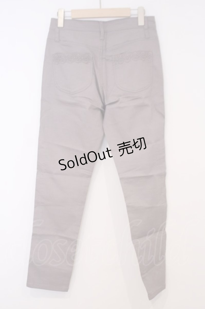 画像3: axes femme / レース装飾フラワーエンブロイダリーパンツ M ラベンダー O-26-02-03-1014-AX-PA-IG-ZT455 (3)