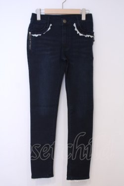 画像1: axes femme / 薔薇チャーム付デニムパギンス M インディゴ O-26-02-03-1016-AX-PA-IG-OS