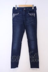 画像1: axes femme / ローズブーケ刺繍デニム S インディゴ O-26-02-03-1017-AX-PA-IG-ZT456 (1)