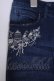 画像2: axes femme / 鳥かご刺繍デニムパギンス S インディゴ O-26-02-03-1018-AX-PA-IG-OS (2)