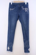 画像1: axes femme / トゥシューズ刺繍デニムパンツ M インディゴ O-26-02-03-1019-AX-PA-IG-ZT451 (1)