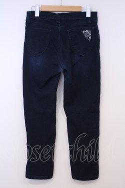 画像3: axes femme / 刺繍入りパギンス M インディゴ O-26-02-03-1020-AX-PA-IG-OS