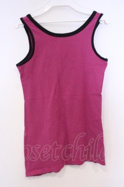 画像3: ALGONQUINS / バタフライ刺繍ボーダータンクトップ F 濃ピンク O-26-02-03-1025-AL-TO-OW-OS