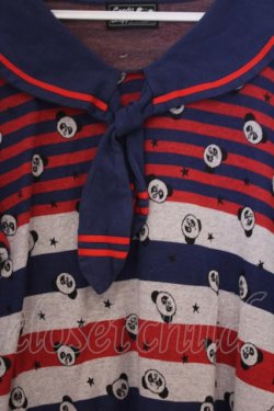 画像2: Candy Stripper / ペペボーダーセーラ-チュニック 2 ネイビー×レッド×グレー O-26-02-03-1029-PU-TO-OW-OS