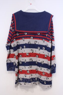 画像3: Candy Stripper / ペペボーダーセーラ-チュニック 2 ネイビー×レッド×グレー O-26-02-03-1029-PU-TO-OW-OS