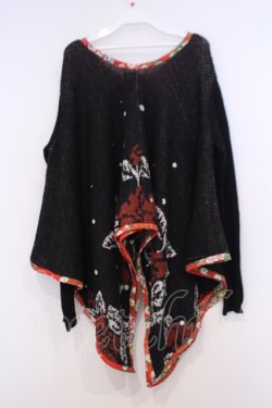 画像3: gouk / 和柄変形ニット  ブラック×レッド O-26-02-03-1033-GO-TO-OW-OS