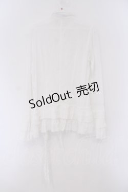 画像4: BPN / カットオフ変形ガーゼブラウス M ホワイト O-26-02-03-057-GO-BL-OW-OS