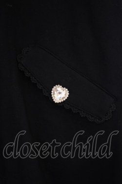 画像2: DearMyLove / セーラー襟レースフリル裏毛ジャケット M-L クロ O-26-02-03-059-EL-JA-IG-OS