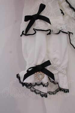 画像3: LIZ LISA / はしごレースハートカットブラウス  シロ×クロ O-26-02-03-066-LO-BL-IG-OS