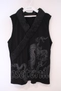 Qutie Frash / 着物衿インナータンクトップ  ブラック O-26-02-03-068-QU-TO-YM-OS