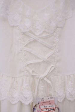 画像2: Princess Flower Garden / TT＊KRSフリルジャンパースカート LL シロ O-26-02-03-075-LO-TO-IG-OS