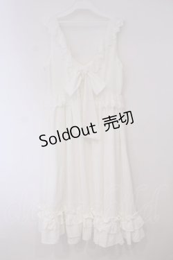 画像3: Princess Flower Garden / TT＊KRSフリルジャンパースカート LL シロ O-26-02-03-075-LO-TO-IG-ZT0225L