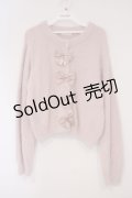 m petit by misako / MSKリボンカーディガン L ピンク O-26-02-03-077-LO-TO-IG-OS