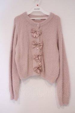 画像1: m petit by misako / MSKリボンカーディガン L ピンク O-26-02-03-077-LO-TO-IG-OS