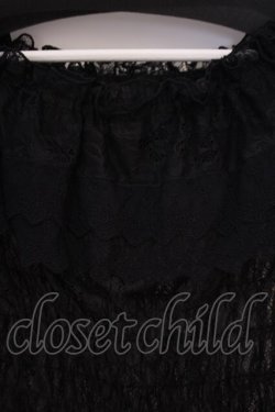 画像2: ATELIER PIERROT / Shirring Princess Sleeve Blouse-Lace-  ブラック O-26-02-03-080-EL-BL-OW-OS