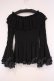 画像5: ATELIER PIERROT / Shirring princess sleeve blouse  ブラック O-26-02-03-081-EL-BL-OW-OS (5)