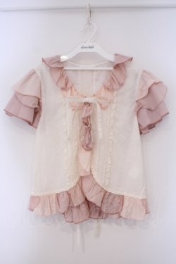 画像1: PINK HOUSE / スイートピー花びらフリルブラウス  ピンク O-26-02-03-083-LO-BL-OW-OS