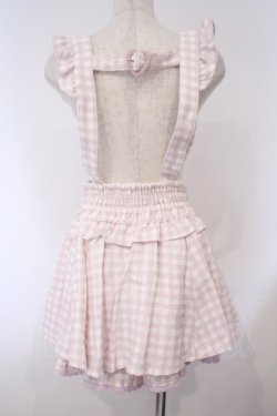 画像4: LIZ LISA / ギンガムツイードサスペンダー付スカパン 0 ピンク O-26-02-03-007-LO-PA-OW-OS