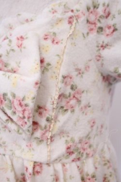 画像3: LIZ LISA / 起毛花柄リボンパフ袖ワンピース 0 シロｘピンク O-26-02-03-011-LO-OP-YM-OS