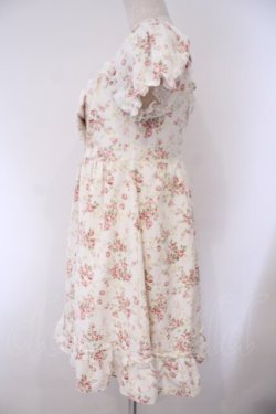 画像4: LIZ LISA / 起毛花柄リボンパフ袖ワンピース 0 シロｘピンク O-26-02-03-011-LO-OP-YM-OS