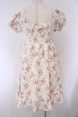 画像5: LIZ LISA / 起毛花柄リボンパフ袖ワンピース 0 シロｘピンク O-26-02-03-011-LO-OP-YM-OS