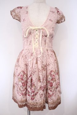 画像1: LIZ LISA / 総レースビスチェ風ワンピース 0 ピンクベージュ O-26-02-03-012-LO-OP-YM-OS