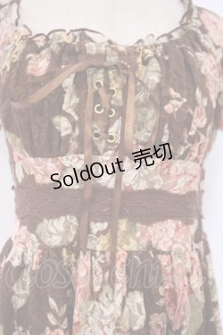 画像2: LIZ LISA / 総レースレースアップワンピース 0 ブラウン O-26-02-03-013-LO-OP-YM-ZT562