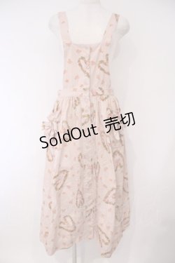 画像1: PINK HOUSE / ローズリースエプロンスカート  ピンク O-26-02-03-014-LO-SK-IG-OS
