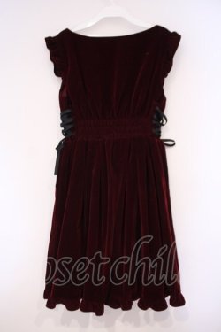 画像3: axes femme POETIQUE / サイドレースアップジャンドレ M ワイン O-26-02-03-017-AX-OP-OW-OS