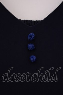 画像2: axes femme / 彼岸花柄プリーツジャンスカ F クロ×アオ O-26-02-03-018-AX-OP-OW-OS