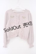 axes femme kawaii / Rosy Bearニットカーデ M ピンク O-26-02-03-021-AX-TO-OW-OS