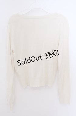 画像2: Secret Honey / ぶどうカーディガン  アイボリー O-26-02-04-031-CA-TO-OW-OS