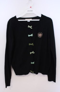 画像1: Secret Honey / 戴冠式カーディガン(アナver.)  クロ O-26-02-04-041-CA-TO-OW-OS