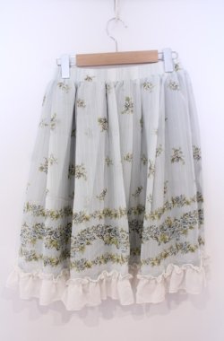 画像2: axes femme / ローズ&ストライププリントスカート M グリーン O-26-02-04-045-AX-SK-OW-OS