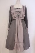 axes femme kawaii / リナズワンピース M グレー×ラベンダー O-26-02-04-005-AX-OP-OW-OS
