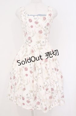 画像1: Secret Honey / Rose pattern ワンピース(実写版 美女と野獣ver.) 2 アイボリー O-26-02-04-006-CA-OP-OW-OS