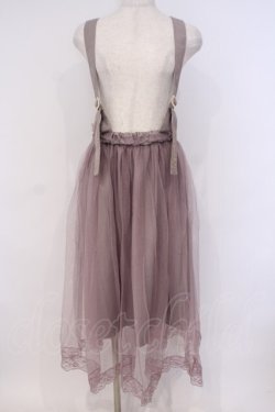 画像1: axes femme POETIQUE / 刺繍サス付チュールスカート  ピンク O-26-02-04-1001-AX-SK-IG-OS