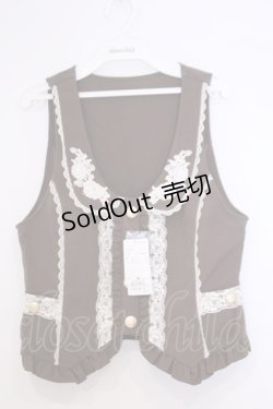 画像1: axes femme / お花レースベスト M ブラウン O-26-02-04-1035-AX-TO-IG-OS