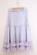 axes femme kawaii / ミディフリルペチスカート M ラベンダー O-26-02-04-1037-AX-SK-IG-OS