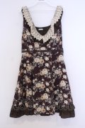 axes femme / 総バラ柄Backリボンワンピース  ブラウン O-26-02-04-1038-AX-OP-IG-OS