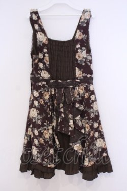 画像3: axes femme / 総バラ柄Backリボンワンピース  ブラウン O-26-02-04-1038-AX-OP-IG-OS