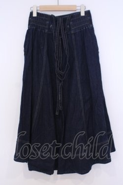 画像3: axes femme / サス付イレヘムデニムスカート  インディゴ O-26-02-04-1043-AX-SK-IG-OS