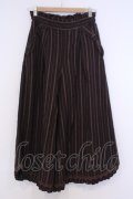 axes femme / 裾レースワイドパンツ  ブラウン O-26-02-04-1045-AX-PA-IG-OS