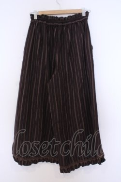 画像3: axes femme / 裾レースワイドパンツ  ブラウン O-26-02-04-1045-AX-PA-IG-OS