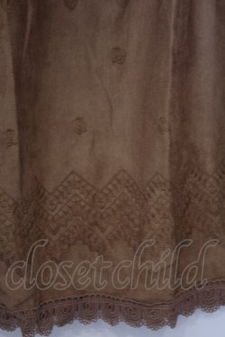 画像2: axes femme / スエード刺繍ロングスカート  キャメル O-26-02-04-1048-AX-SK-IG-OS