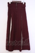 axes femme / センタージップロングスカート  ワイン O-26-02-04-1049-AX-SK-IG-OS
