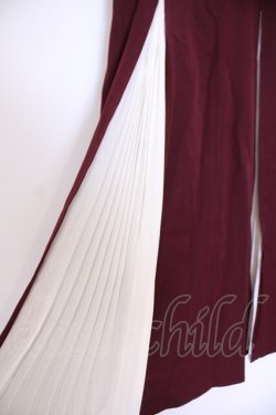 画像2: axes femme / センタージップロングスカート  ワイン O-26-02-04-1049-AX-SK-IG-OS