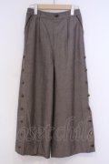 axes femme / サイドボタンワイドパンツ M ブラウン O-26-02-04-1054-AX-PA-IG-OS