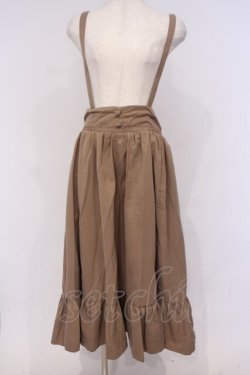 画像1: axes femme / サス付裾切替スカート  キャメル O-26-02-04-1006-AX-SK-IG-OS